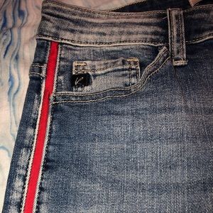 Vintage wash sandblasted KANCAN skinny jeans